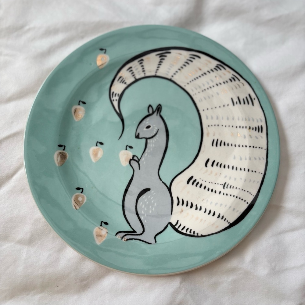 Anthropologie Corinna Squirrel Dessert Plates (2 plates) - Picture 2 of 5